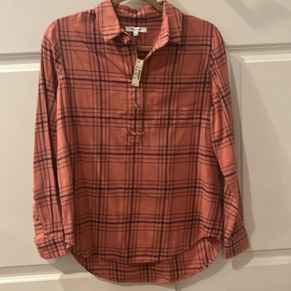 Madewell Tops - NWT MADEWELL PULLOVER FLANNEL TOP